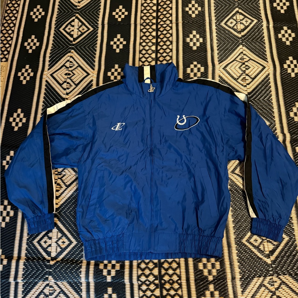 NFL Indianapolis Colts embroidered vintage logo athletic lined jacket size L